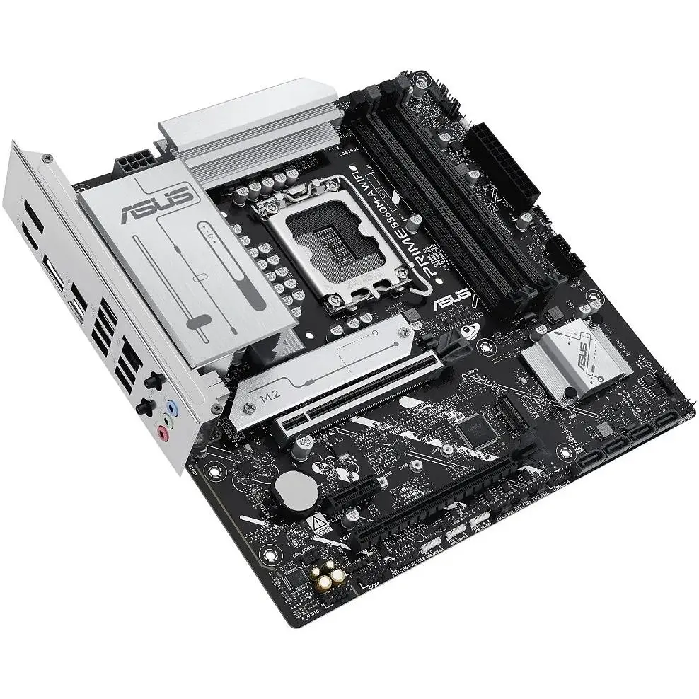 Материнська плата Asus Prime LGA1851, B860M-A WIFI, B860, 4xDDR5, 1xPCI-E 5.0 x16, 1xPCI-E 4.0 x16, 1xPCI-E 4.0 x1, 4xSATA3, 2xM.2, Realtek 7.1, Realtek 2.5Gb, WiFi 6E, Bluetooth 5.3, HDMI/2xDP, MicroATX - фото 5