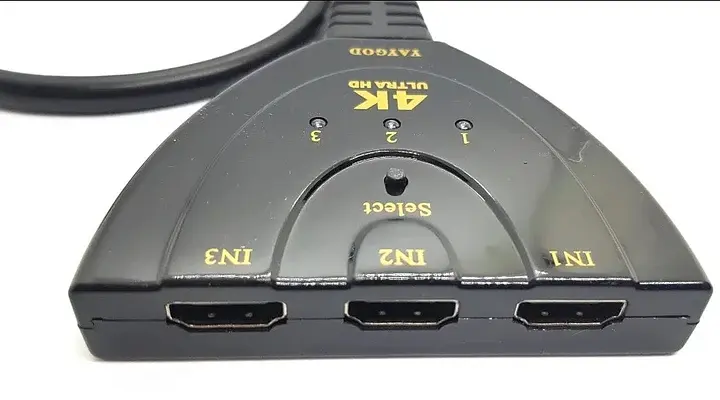 Перемикач комутатор HDMI 4K з 3 х в 1 порт спліттер switch (566194583) Чорний - фото 5