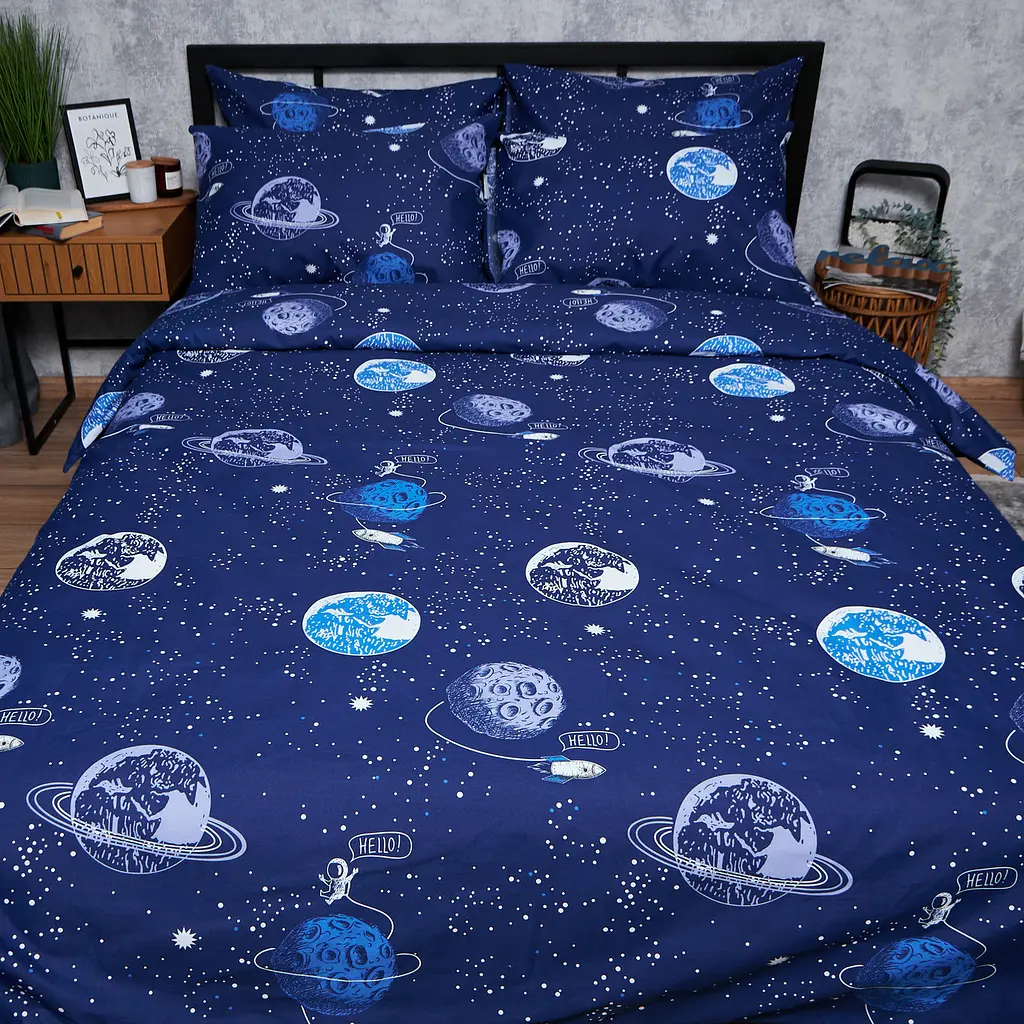 Пододеяльник Moon&Star Микросатин Premium Cosmic Dreams King Size 220x240 см - фото 2