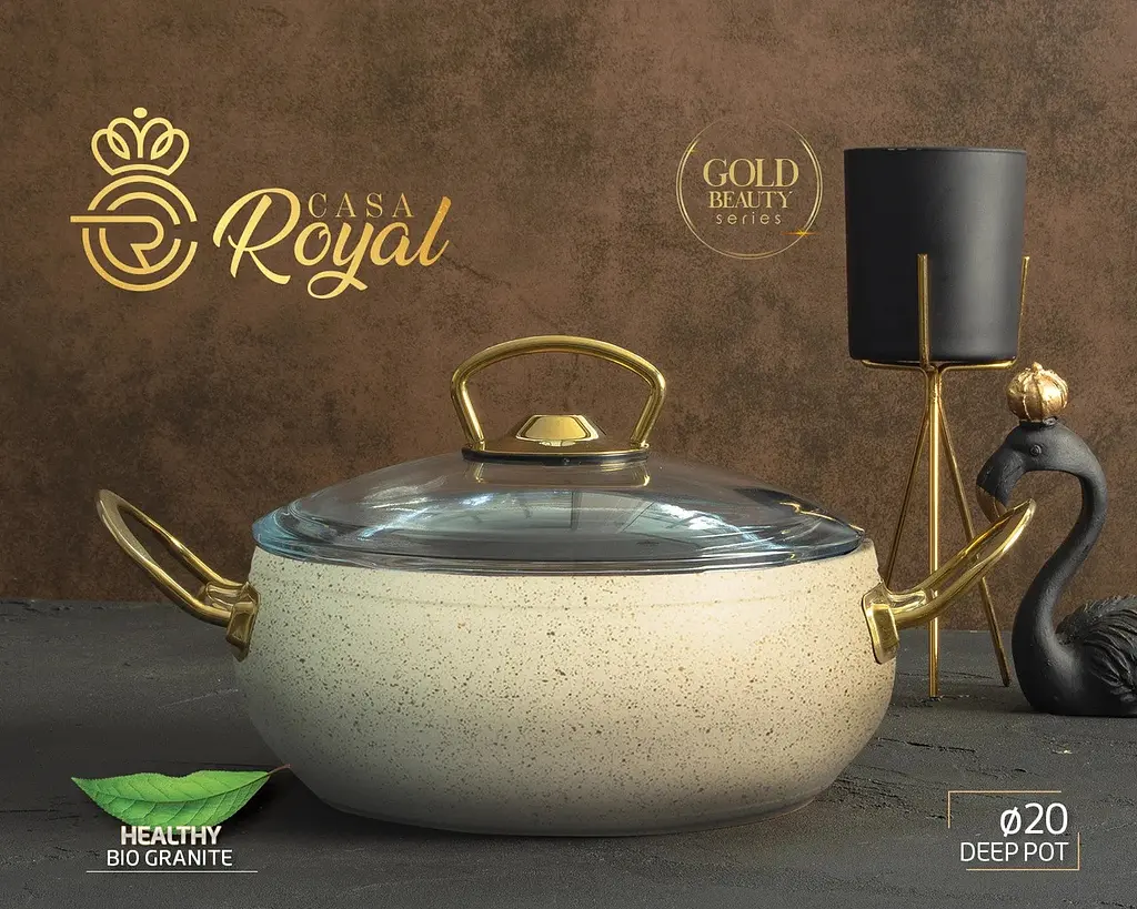 Набір посуду Casa Royal G-UKR 20200 "Bio Granit" Cream 7 предметів - фото 2
