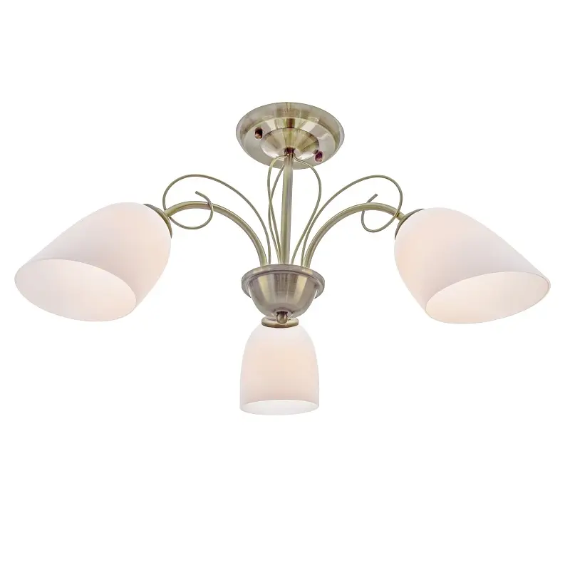 Люстра потолочная Brille классическая в зал E27 60W WH (LK-572C/3) - фото 3