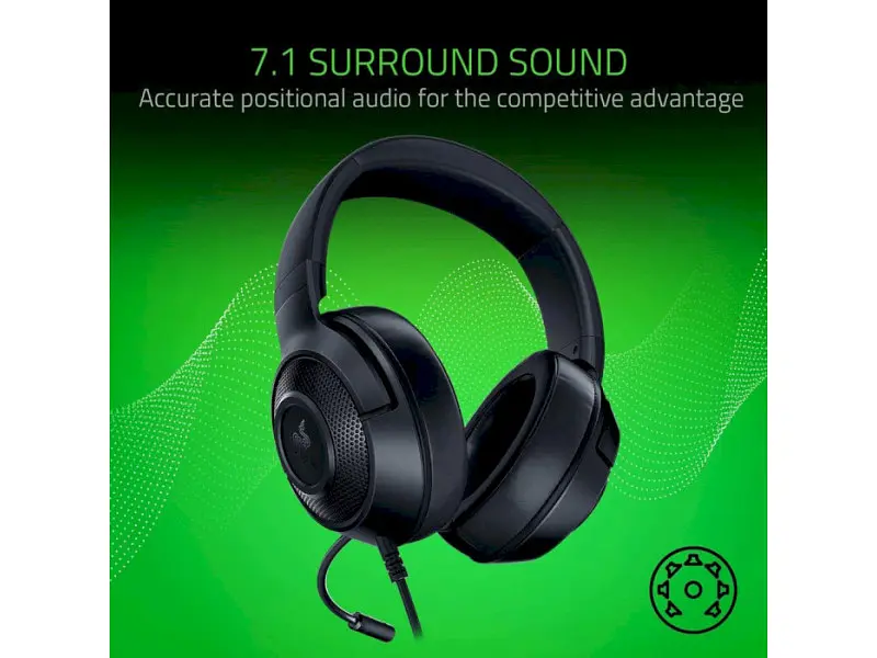 Навушники з мікрофоном Razer Kraken X Essential Wired Gaming Headset Black (RZ04-02950100-R3C1) - фото 10