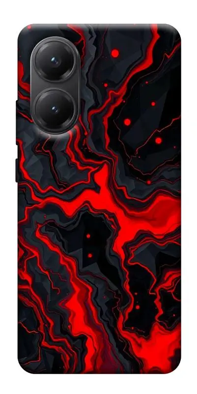 TPU чохол Demsky Black red marble для Xiaomi Poco X7 Pro