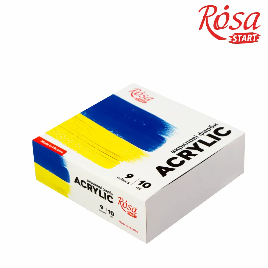 Набір акрилових фарб Ukraine 9×10 мл ROSA Start (4823098531043)