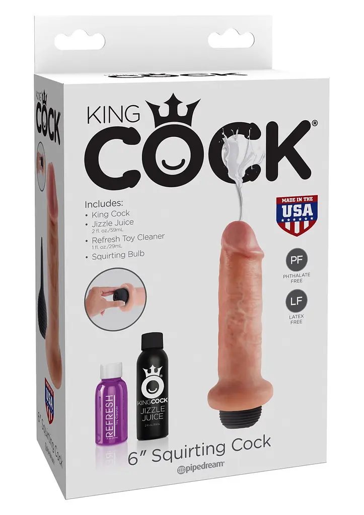 Фалоімітатор з еякуляцією Pipedream Squirting Cock 17.8 см тілесний - фото 6