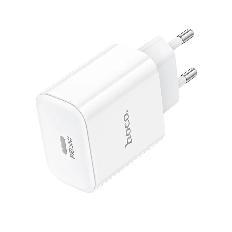 Сетевое зарядное устройство для Hoco C76A Pro Majestic single port PD30W charger белый - фото 3