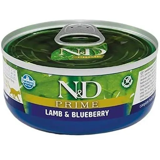 Вологий корм для котів Farmina N&D Grain Free Prime Lamb&Blueberry Adult ягня та чорниця 70 г - фото 2