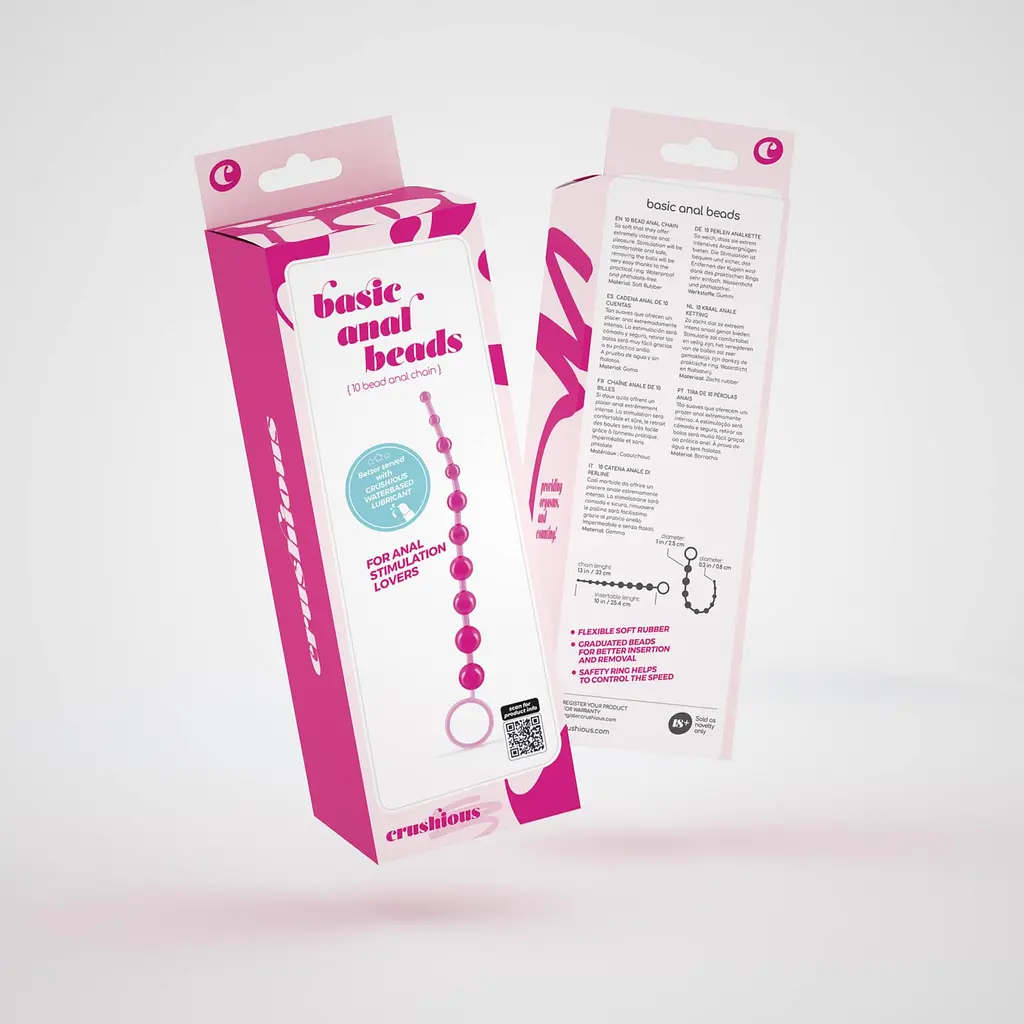 Анальний ланцюжок Crushious Bead Anal 33 см (рожевий) - фото 11