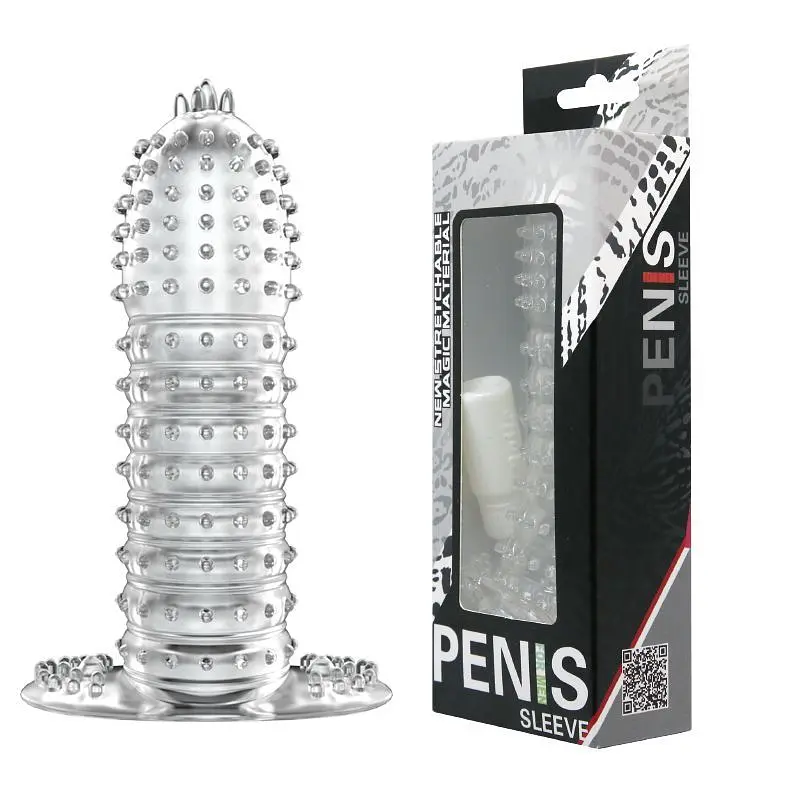 Насадка на член Baile Silikon Penis Sleeve Clear, +5 см (прозорий) - фото 5