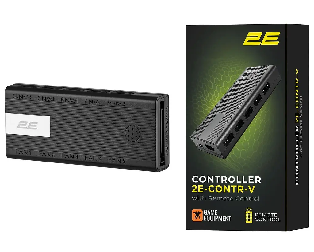 Контролер 2E GAMING CONTR-V ARGB 10 fans 4pin, SATA +5V 3pin, пульт - фото 11