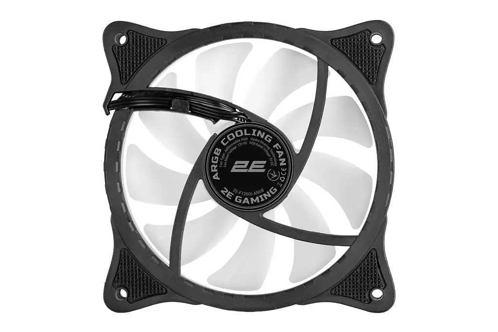 Кулер корпусний 2E GAMING F120OI-ARGB 120 мм 1200 об/хв 3-контактний, 3-контактний +5VARGB 25,3 дБА чорний - фото 3