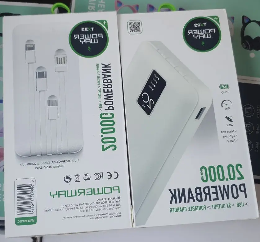 Портативний зарядний пристрій (Powerway) Power Bank 20000 mAh TX23 - фото 4