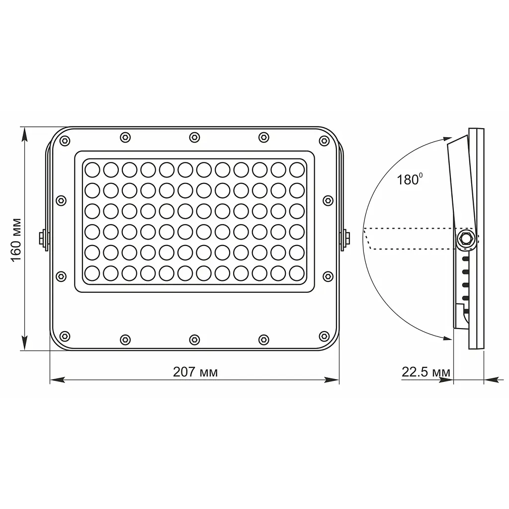 Прожектор Videx LED 1000LM 5000K 3.2V (VL-FSO2-505) - фото 7