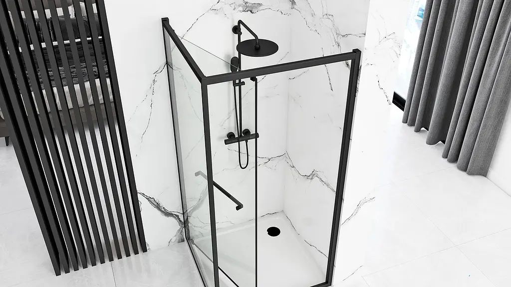 Душова кабіна Rea Space IN black 90x90 REA-K8881, Чорний матовий, Універсальна - фото 5