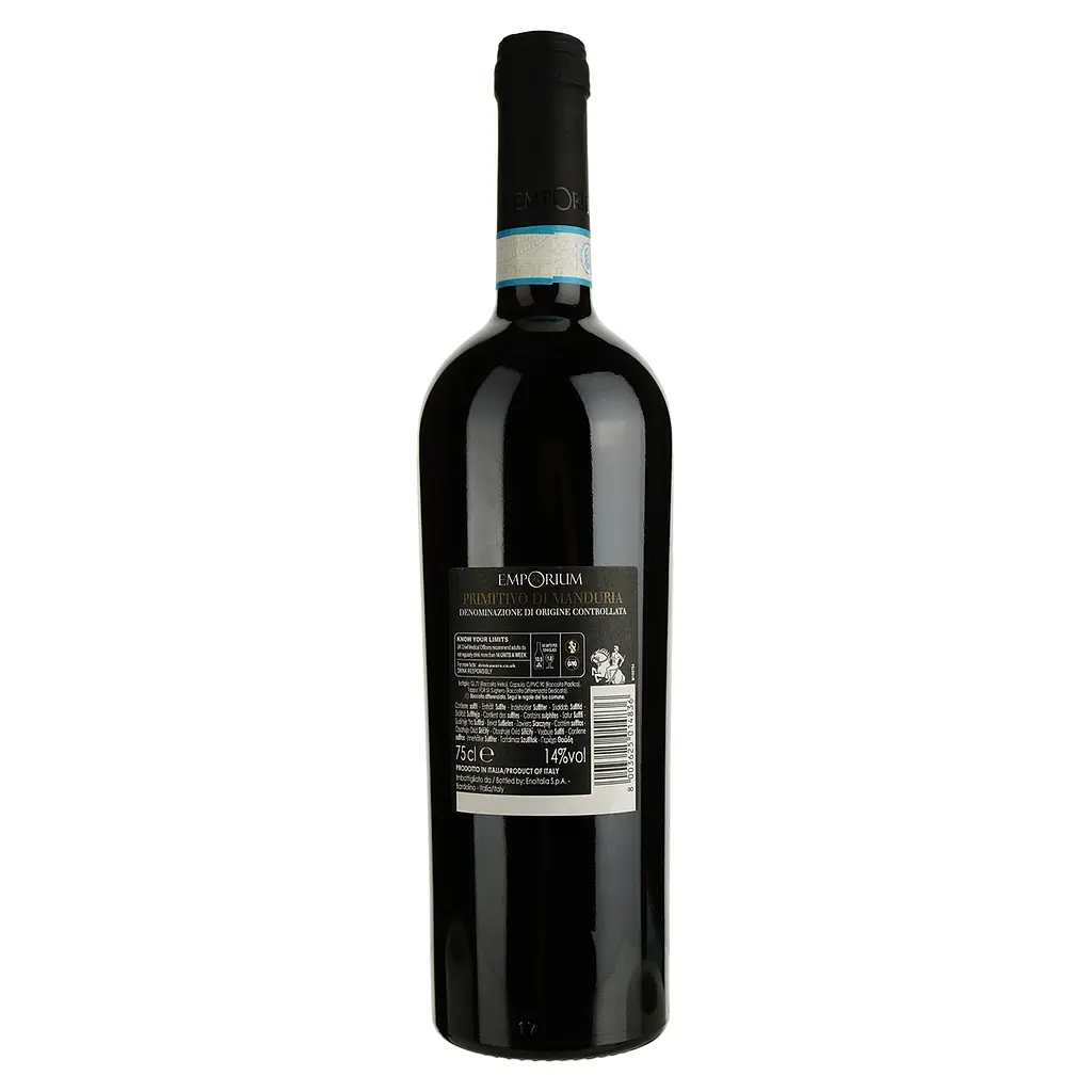Вино Emporium Primitivo Di Manduria DOC Puglia, красное, сухое, 0,75 л - фото 2