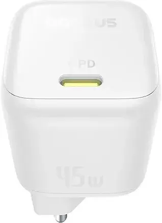 Сітчасте зарядне пристрій Baseus PicoGo GaN Fast Charger 1C 45W білий P10176800213-00 P10176800213-00 - фото 3