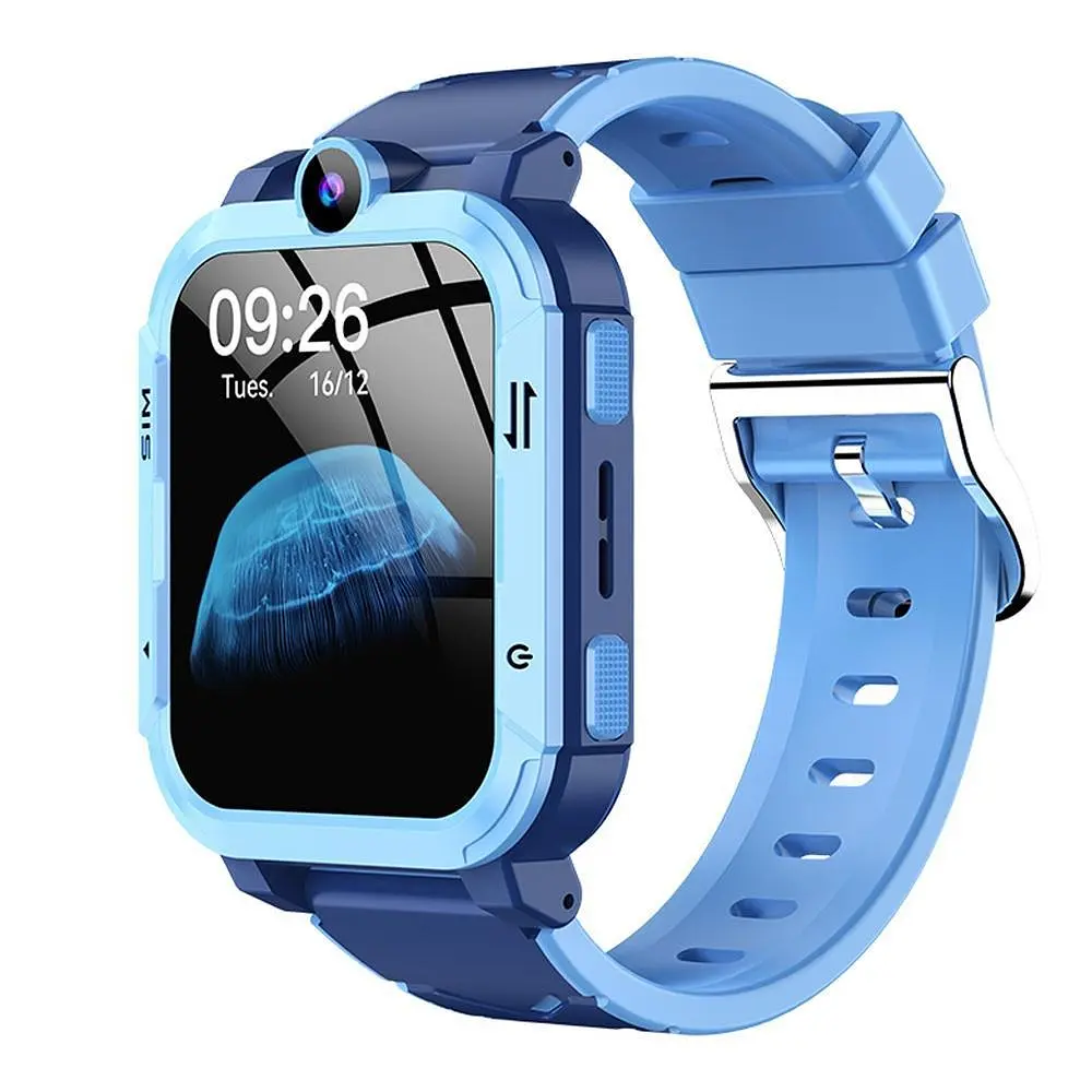Детские смарт-часы Y76, 4G GPS Wi-Fi SIM камера SOS IP67 синий - фото 8