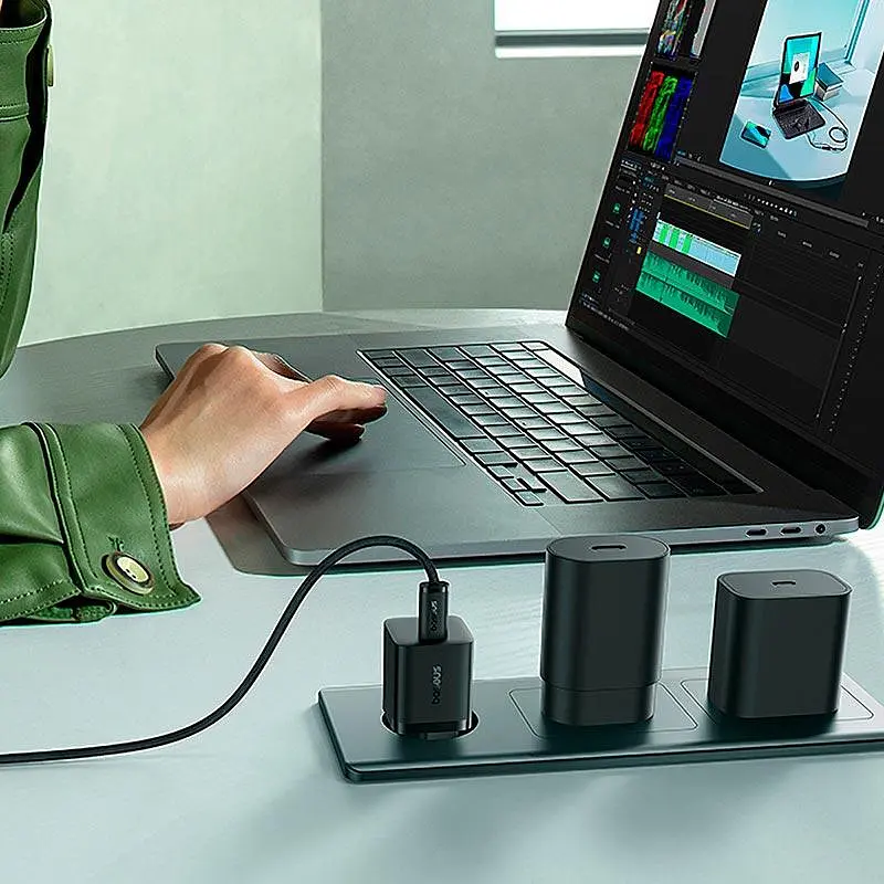 Сетевой адаптер Baseus GaN5 Fast Charger (mini) | 1Type-C, 25W/3A, PD/QC| (с C до C 100W 1м cable) - фото 3