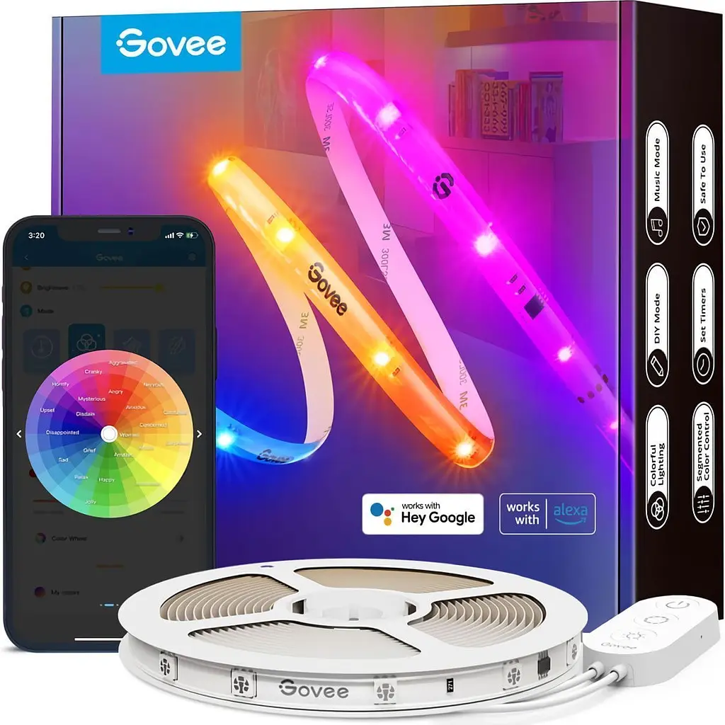 Светодиодная лента Govee H619A LED Strip Light with Protective Coating RGBIC 5m (H619A3D1) [145637] - фото 2