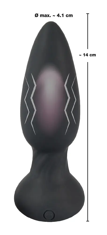 Анальна пробка Orion Black Velvets RC Shaking Plug 14.2 см (чорний) - фото 7