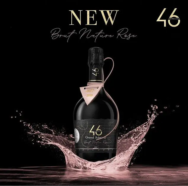 Вино ігристе 46 Parallel Grand Admiral Brut Nature Rose, рожеве, брют, 0,75 л - фото 6
