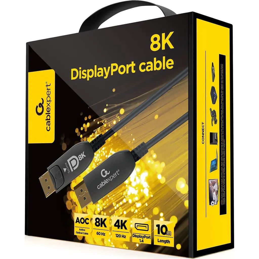 Кабель Cablexpert DisplayPort-DisplayPort V 1.4 10 м (CC-DP8K-AOC-10M) - фото 2