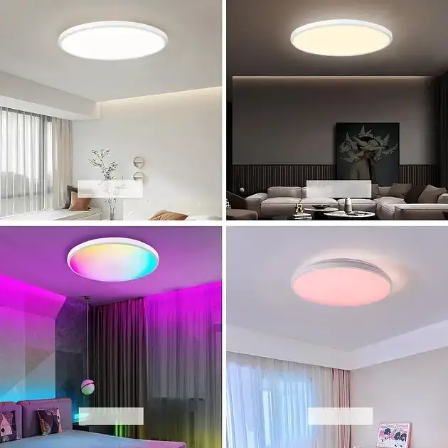 Стельовий LED світильник Ceiling Lamp Smart з RGB-підсвічуванням та пультом керування 24 Вт - фото 2