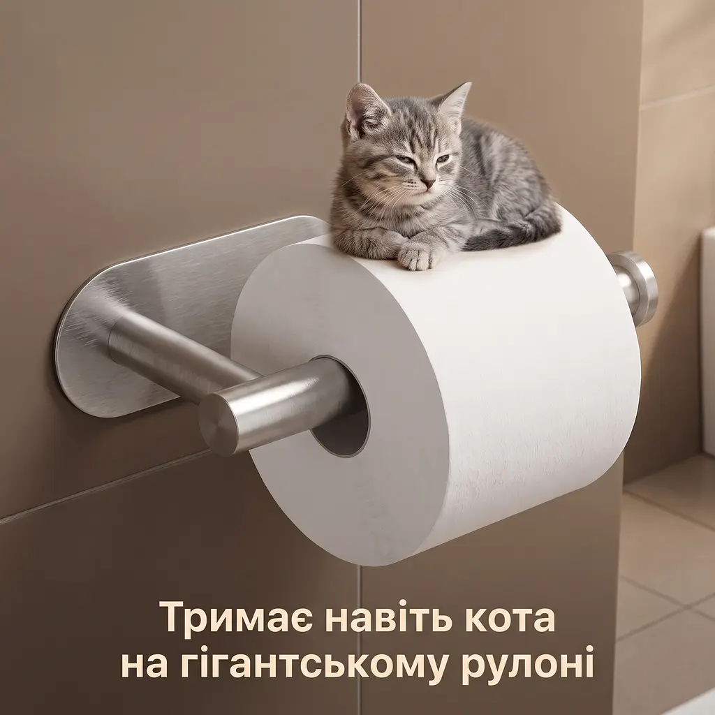 Тримач для туалетного паперу, нержавіюча сталь, сріблястий - фото 11