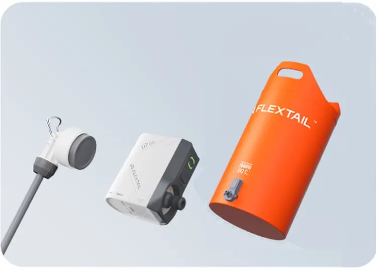 Душ портативний Flextail Tiny Shower Bucket (TSB-700) 20л - з електро насосом - помаранчевий - фото 2