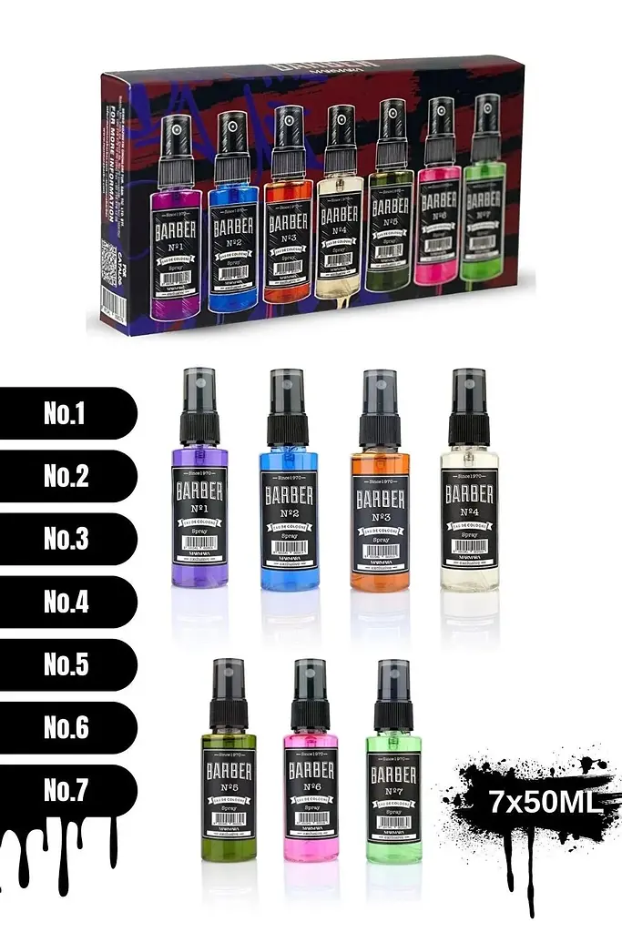 Набір одеколонів Marmara Barber Cologne Spray Set 7x50 мл - фото 2