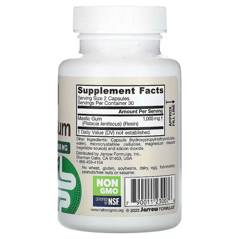 Мастикова смола Mastic Gum 1000 mg 60 капсул Jarrow Formulas vit0005402 - фото 2