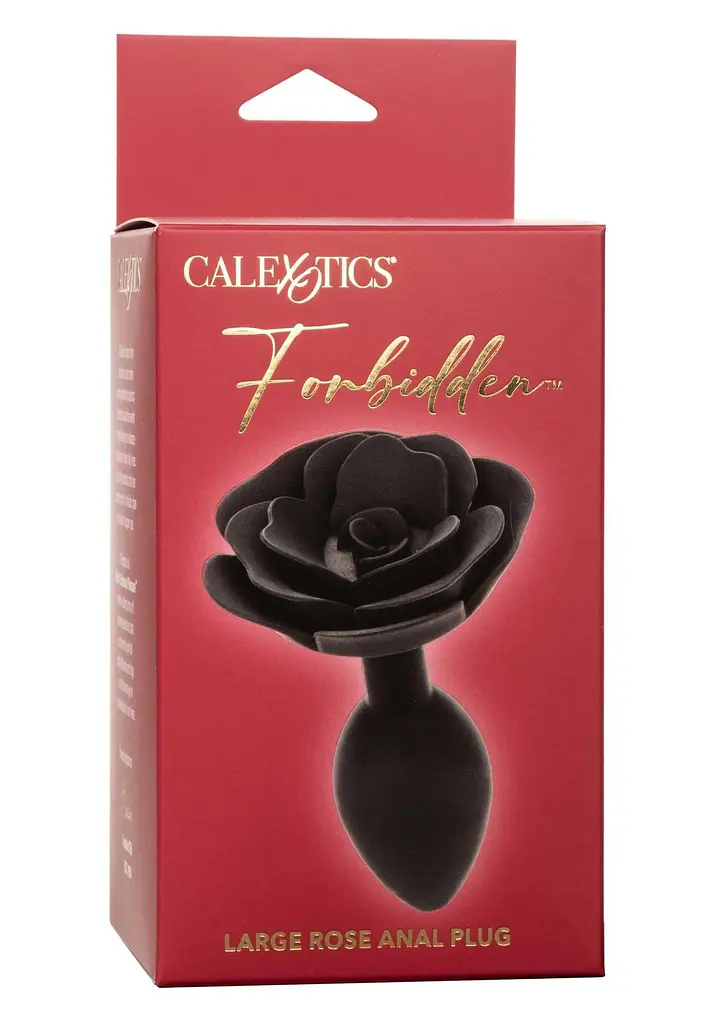 Анальна пробка Calexotics Rose Anal Plug Large, 10.2 см (чорний) - фото 9