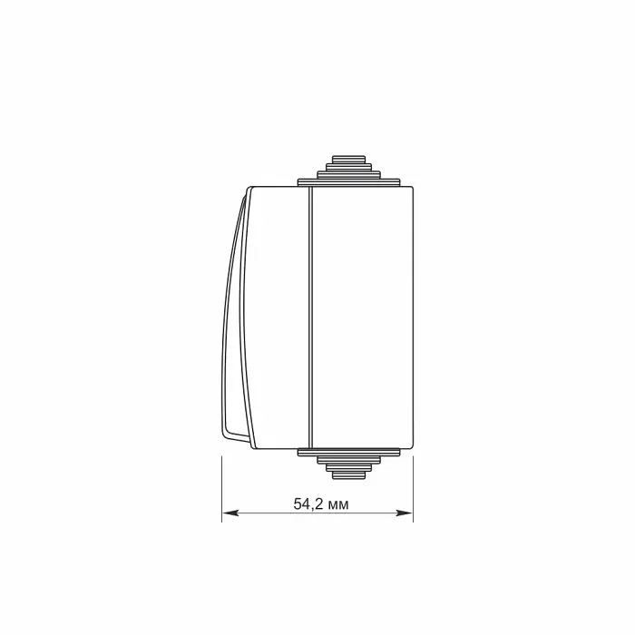 Вимикач зовнішній двоклавішний Videx Binera з підсвіткою сірий IP 65 1 шт. - фото 5