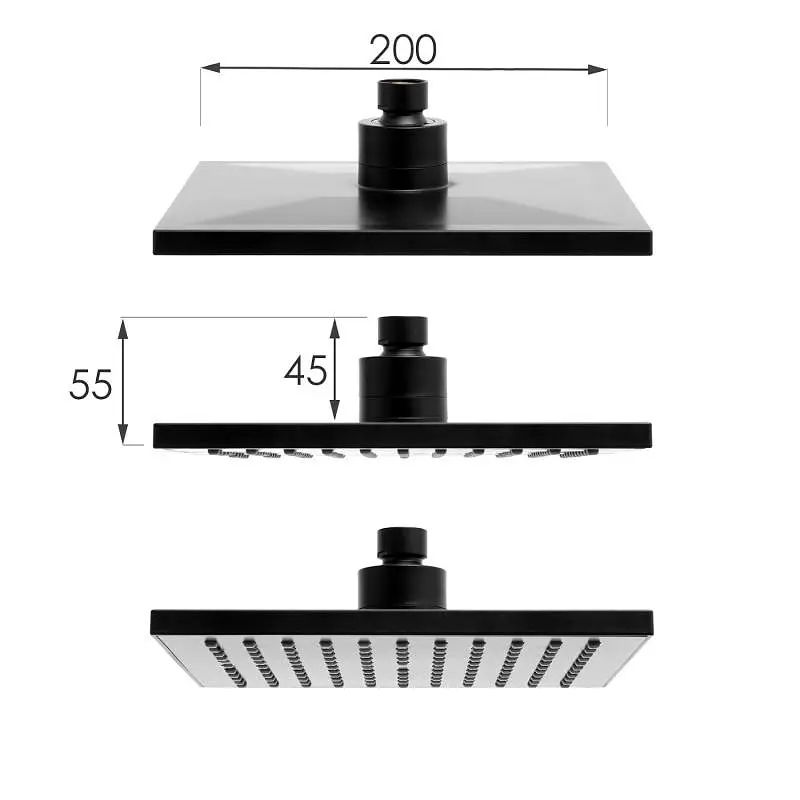 Душова система Yoka Tiki-Blk black BP.TIKI-BLK, Чорний матовий - фото 5