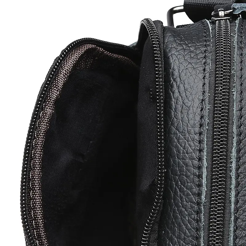 Чоловіча сумка через плече Keizer K11816-black 20х17х7 см Чорний - фото 7