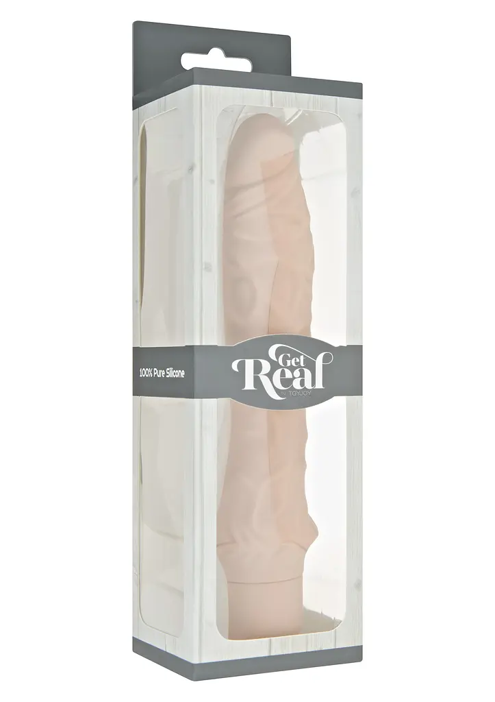 Вібратор Get Real Classic large Vibrator Великий реалістичний, 19х4.5 см тілесний - фото 3