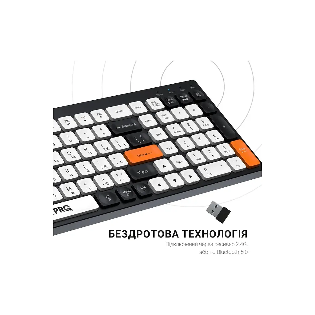 Клавіатура Ajazz SK985BO Bluetooth/Wireless UA Black/White (SK985BO) - фото 11