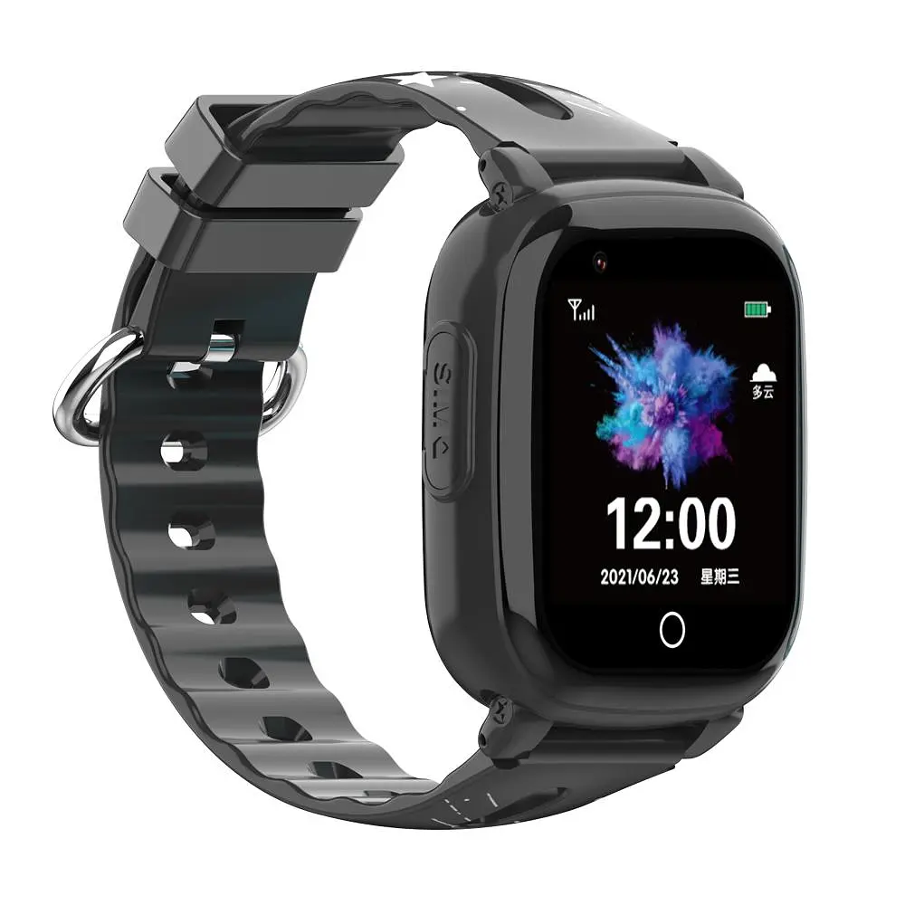Чорний дитячий смарт годинник для хлопчика Lemfo F80 з GPS, 4G, відеозв’язком, SOS та прослуховуванням До 2 днів роботи - фото 3