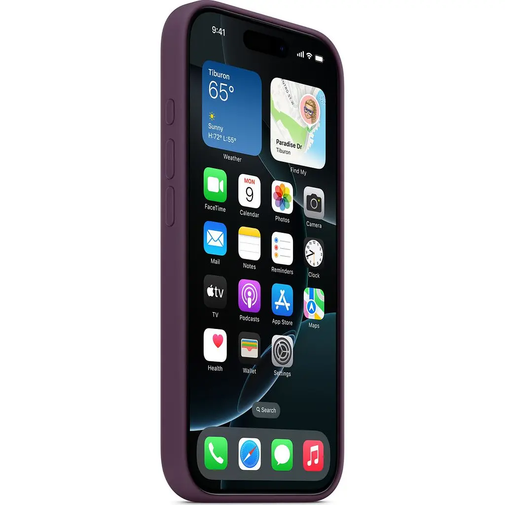 Чохол Silicone Case with MagSafe для Apple iPhone 16 Pro Max Plum AAA [116575] - фото 5