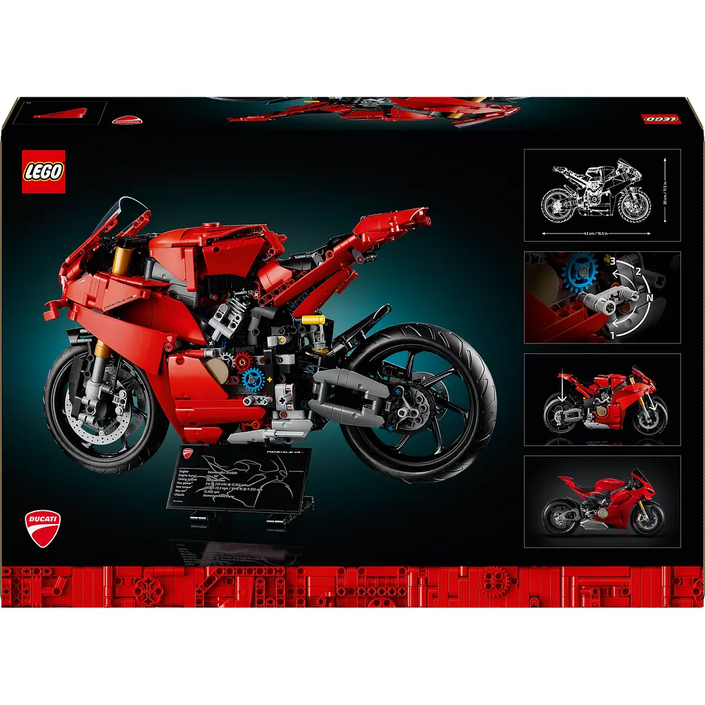 Конструктор LEGO Technic Мотоцикл Ducati Panigale V4 S 1603 детали (42202) - фото 16
