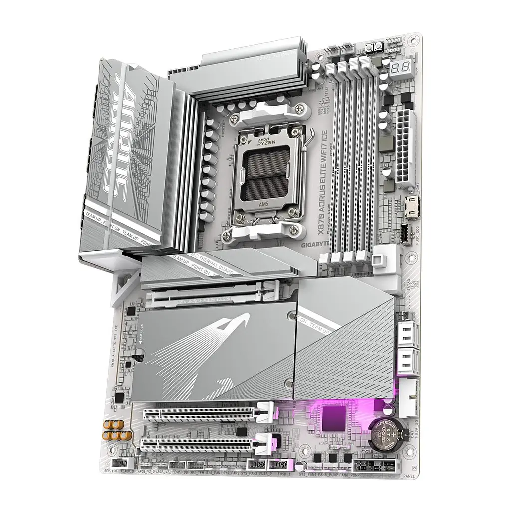 Материнська плата Gigabyte X870 Aorus Elite WiFi7 Ice Socket AM5 - фото 4