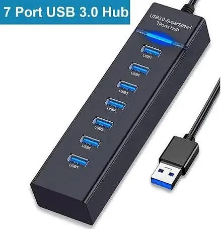 Хаб концентратор UKC на 7 портів USB 3.0 P-304 Чорний - фото 3