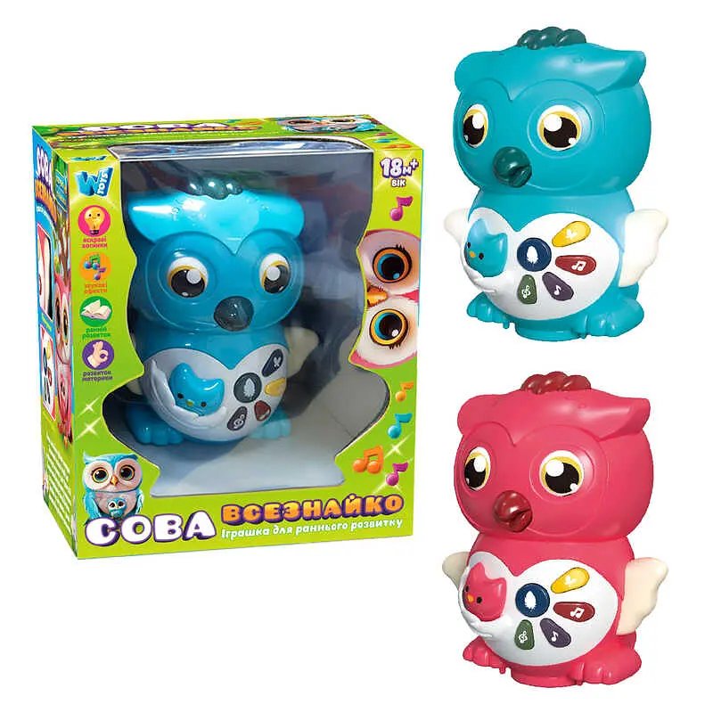 Музична сова WToys, 36736, озвучена українською мовою, інтерактивний (В асортименті) - фото 2
