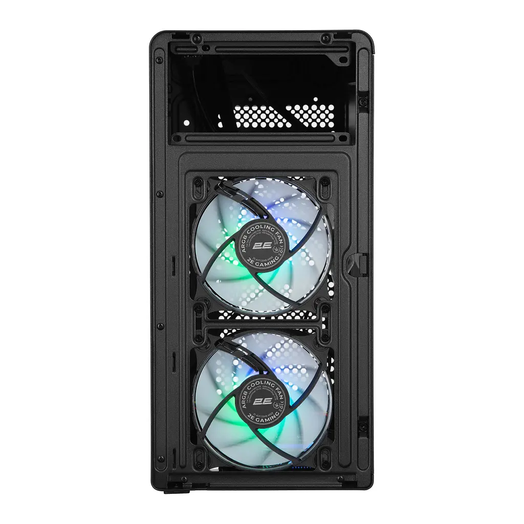 Корпус 2E Credo Plus V350BG без БР 1xUSB3.0 1х USB 2.0 1xUSB Type-C 3x120мм ARGB VGA 350мм LCS ready контролер з пультом TG Side Panel mATX чорний - фото 7