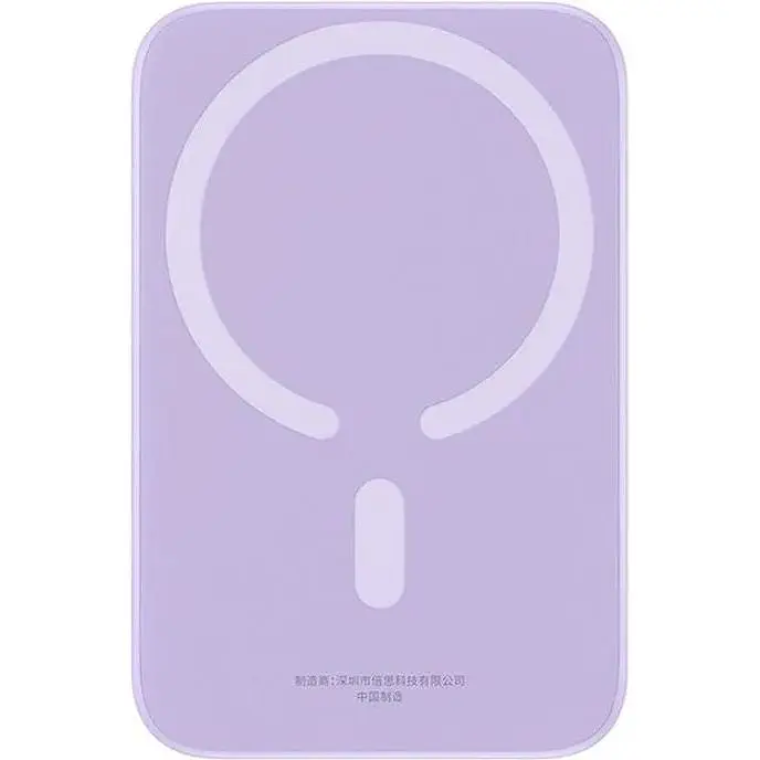 Портативный аккумулятор Baseus Magnetic Mini Air Wireless 20W 6000mAh purple (P10059002513-00) - фото 2