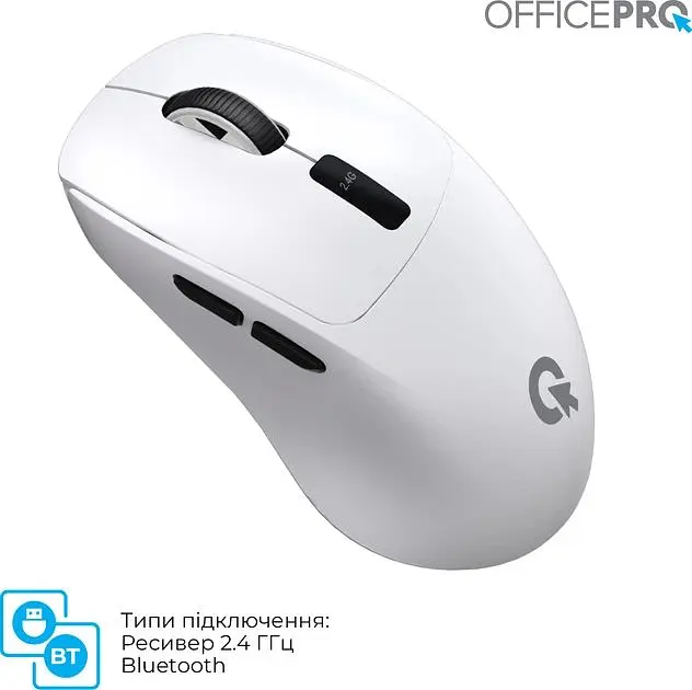 Мышь OfficePro Silent Click Wireless White (M398W) - фото 10