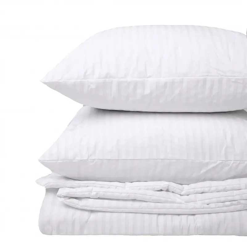 Літній постільний комплект MirSon №2950 Сolor Fun Line Stripe White Silk 155х215 см білий (2200010965773) - фото 2