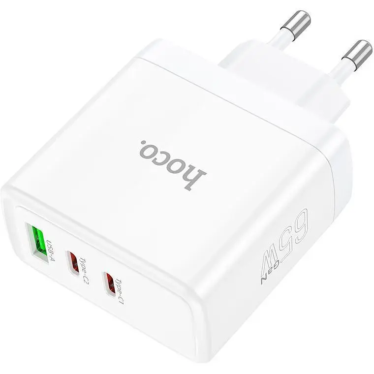 Сетевое зарядное устройство Hoco N30 Glory PD65W White (784155) [152091] - фото 3