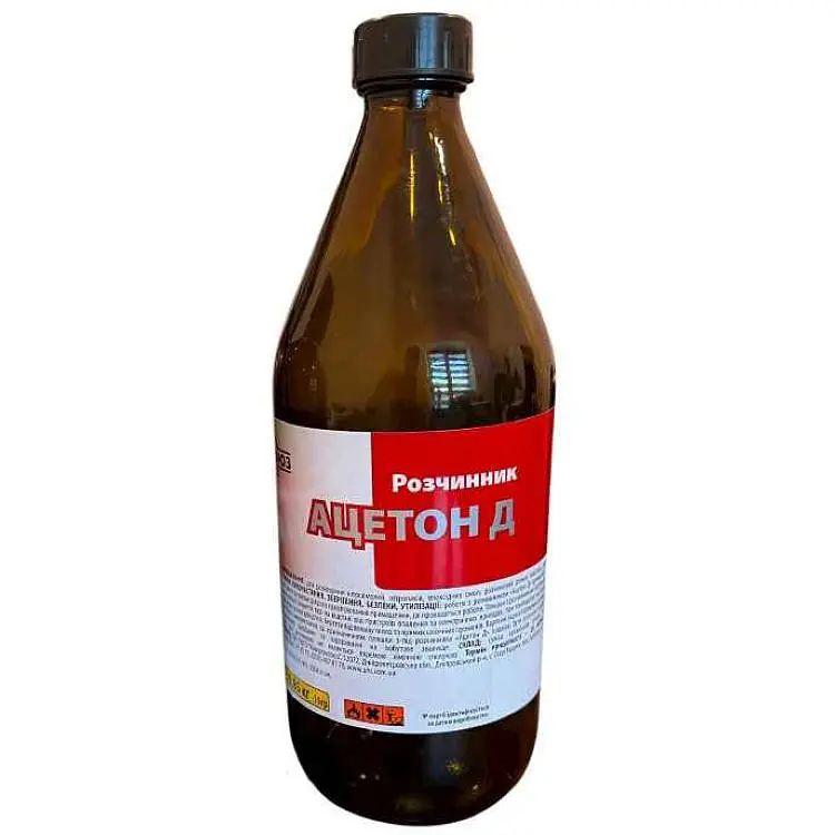 Ацетон УКРСОЮЗ 1л 0,85кг Д (скло)