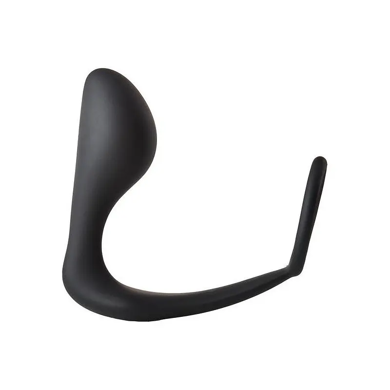 Анальна пробка з ерекційним кільцем Fantasstic Anal Plug With Cockring Black - фото 3